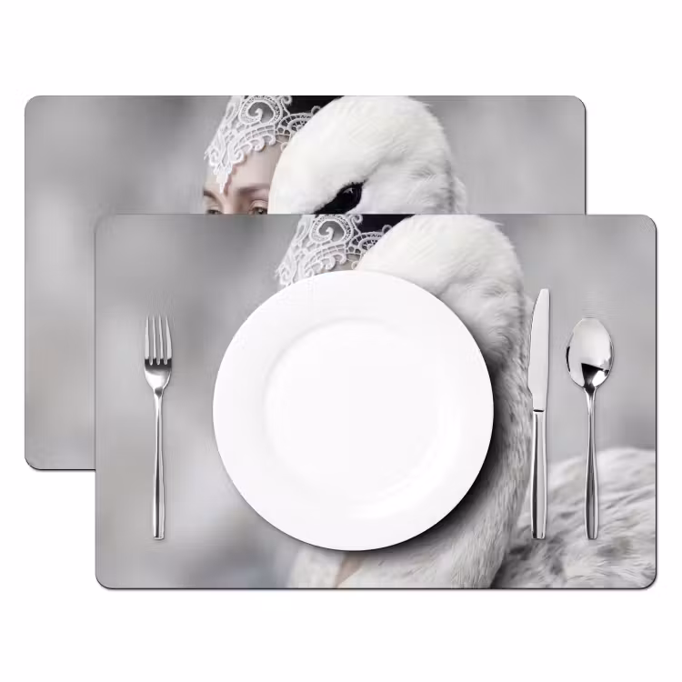 Tovaglietta – 6 pezzi - Donna - Cigno - Bianco — 2