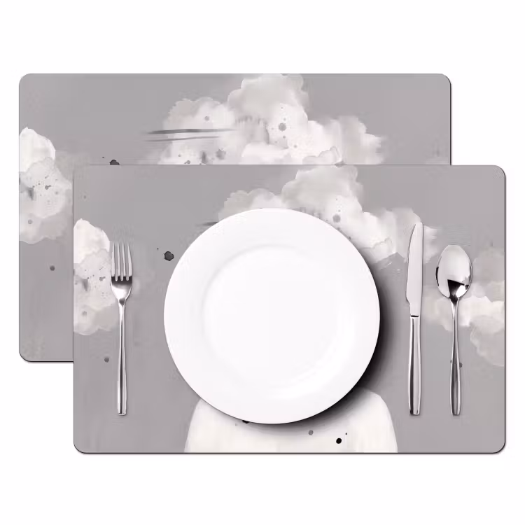 Tovaglietta – 6 pezzi - Donna - Nuvola - Grigio — 2