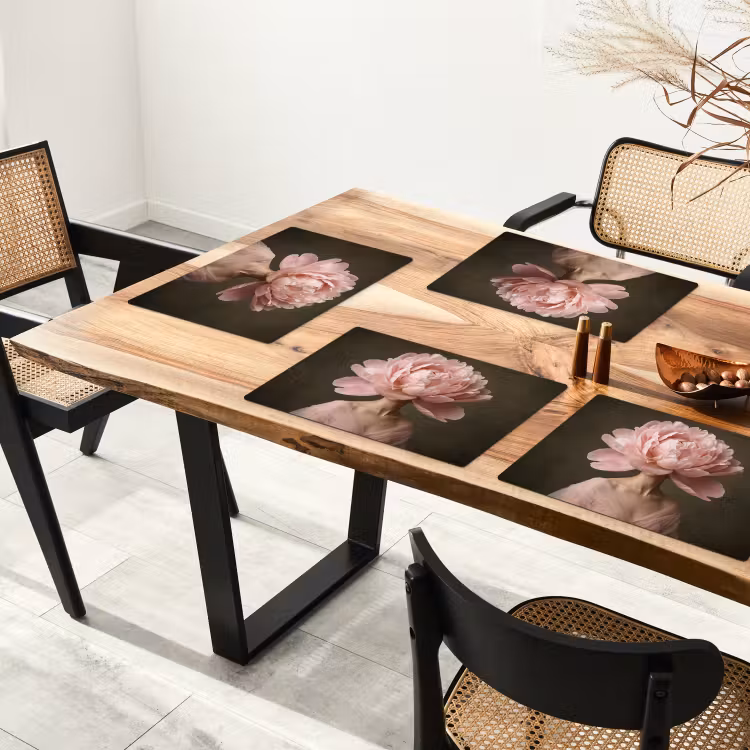 Tovaglietta – 6 pezzi - Viso - Rosa - Rosa — 4