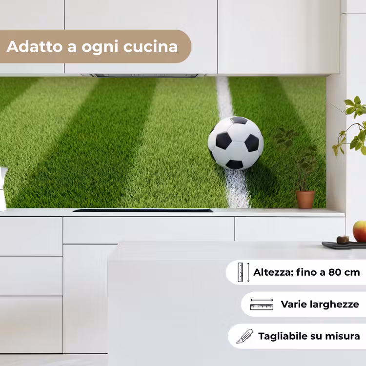 Schienale cucina - Calcio - Campo in erba - Sport - Verde — 7