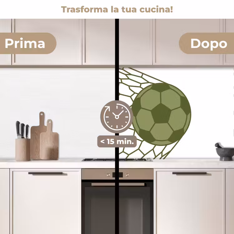 Schienale cucina - Calcio - Gol - Sport - Verde — 3