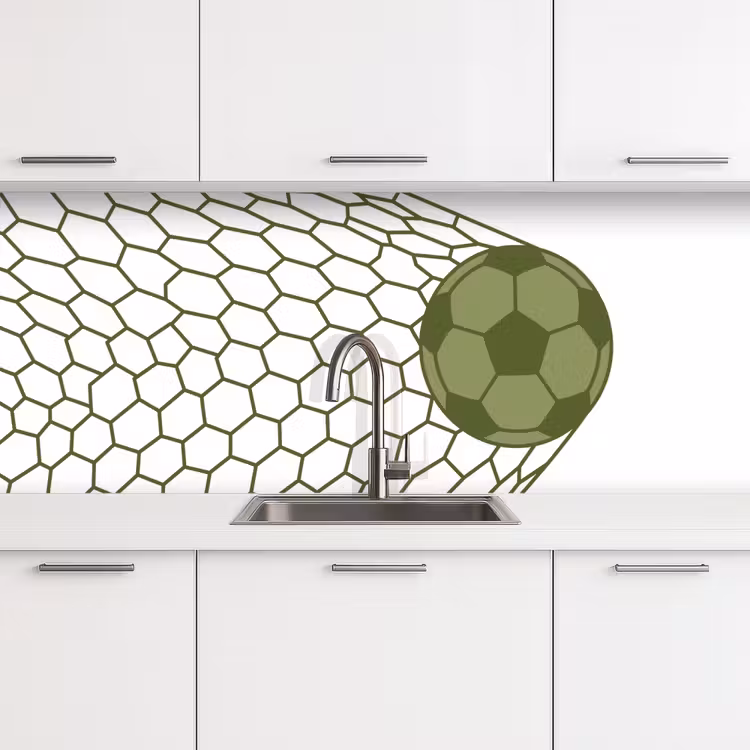 Schienale cucina - Calcio - Gol - Sport - Verde — 4