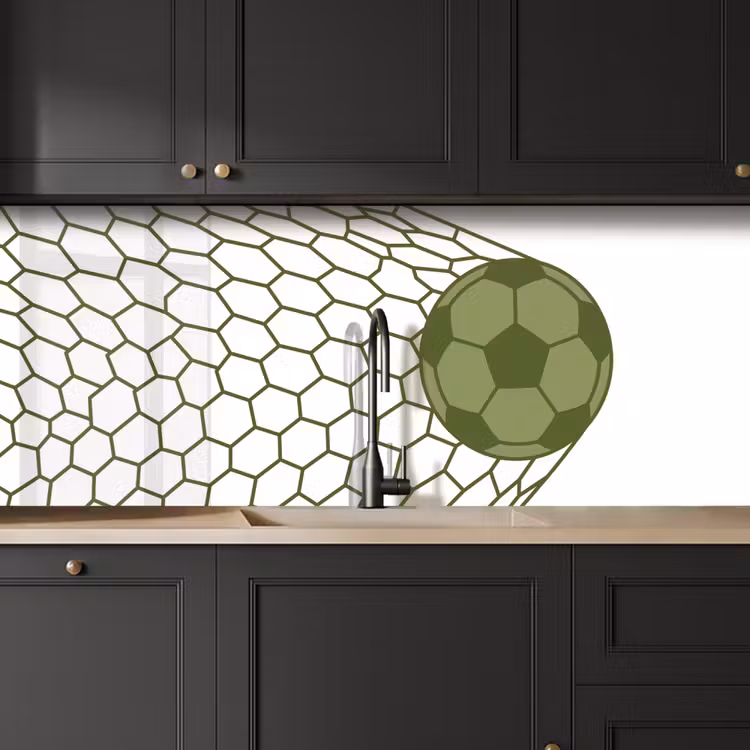 Schienale cucina - Calcio - Gol - Sport - Verde — 6