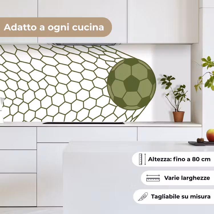 Schienale cucina - Calcio - Gol - Sport - Verde — 7