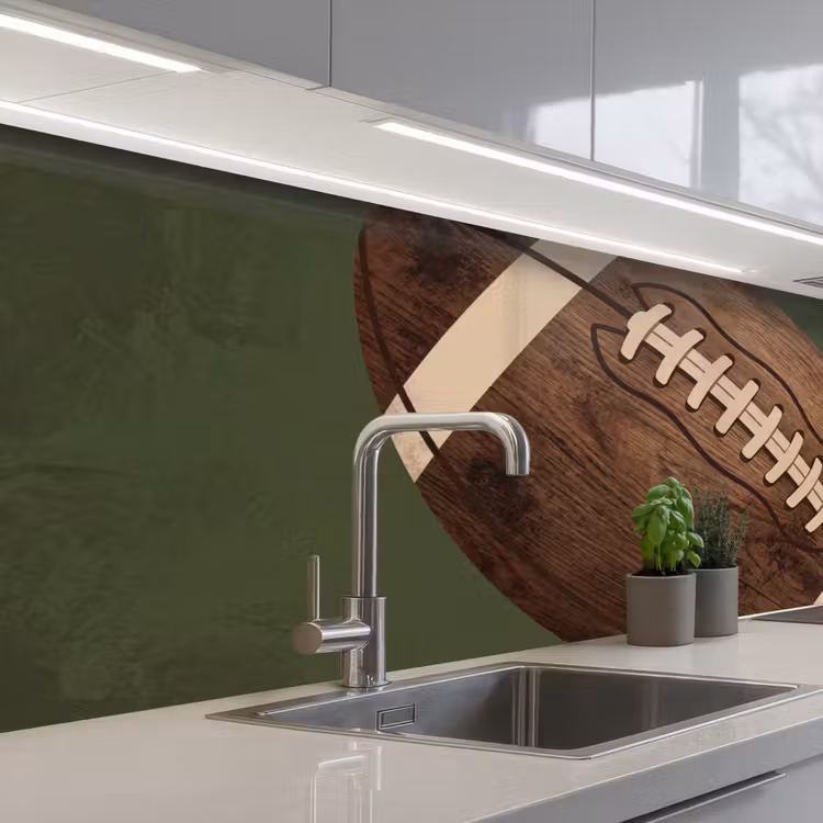 Schienale cucina - Calcio - Legno - Sport - Verde — 2