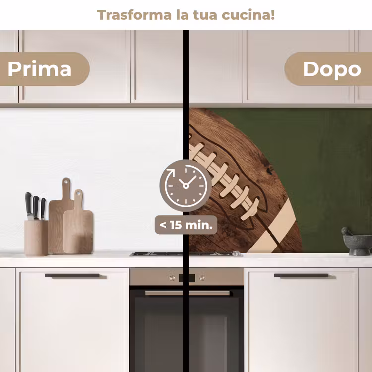 Schienale cucina - Calcio - Legno - Sport - Verde — 3