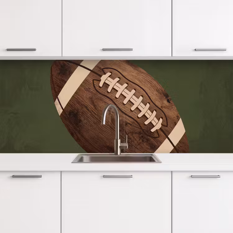Schienale cucina - Calcio - Legno - Sport - Verde — 4
