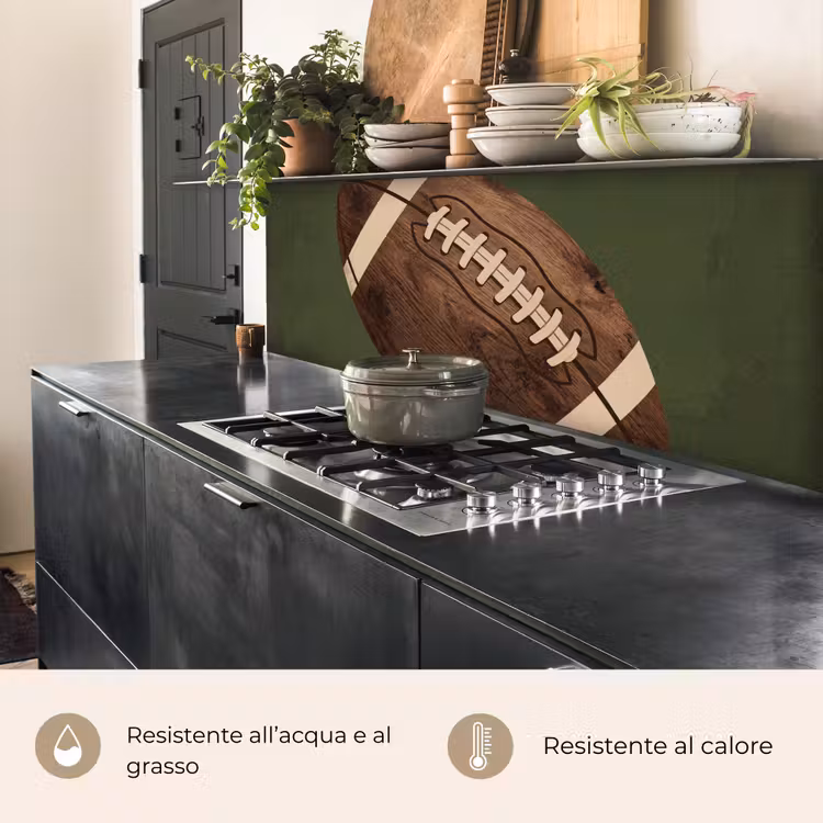 Schienale cucina - Calcio - Legno - Sport - Verde — 5
