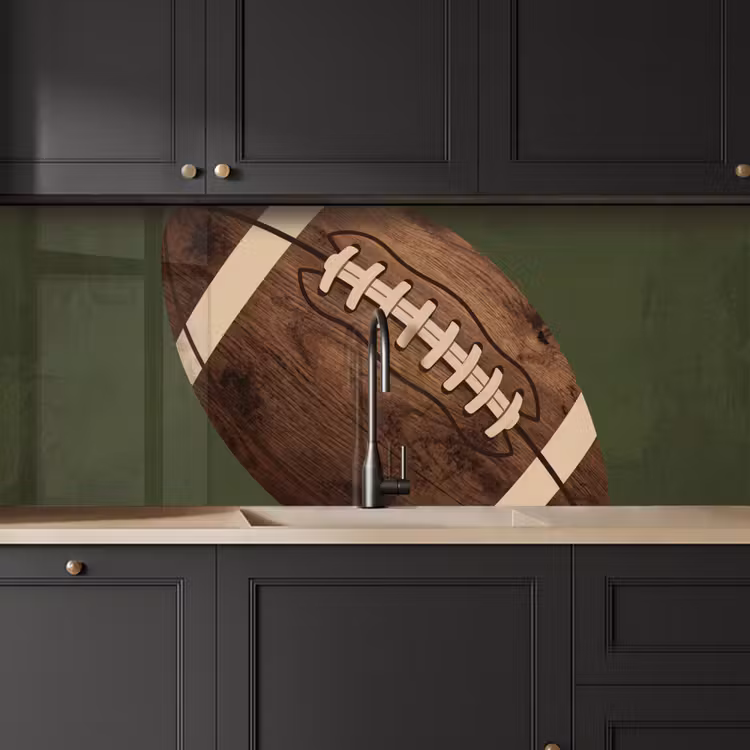 Schienale cucina - Calcio - Legno - Sport - Verde — 6