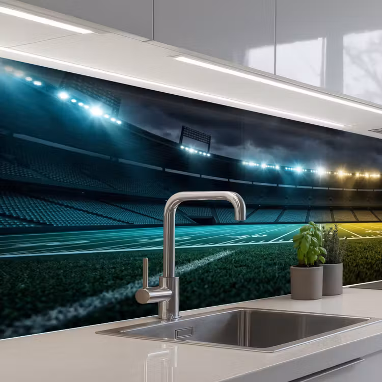 Schienale cucina - Calcio - Stadio - Notte - Moderno — 2