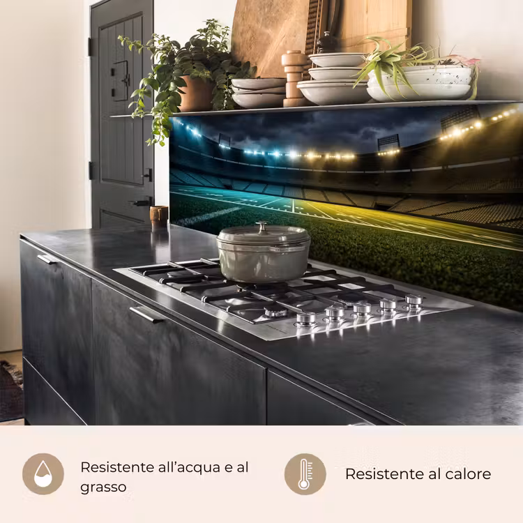Schienale cucina - Calcio - Stadio - Notte - Moderno — 5