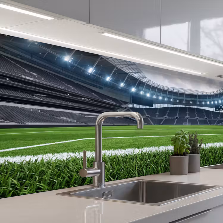 Schienale cucina - Calcio - Stadio - Sport - Verde — 2