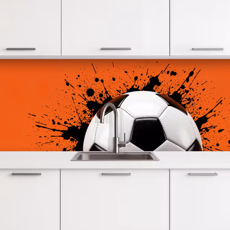 Schienale cucina - Calcio - Vernice - Sport - Arancione — 4