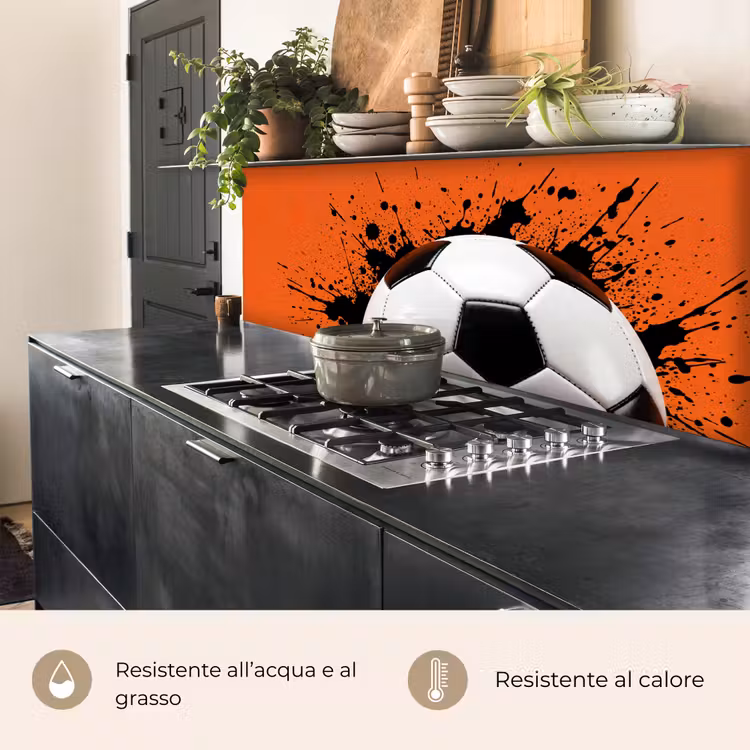 Schienale cucina - Calcio - Vernice - Sport - Arancione — 5