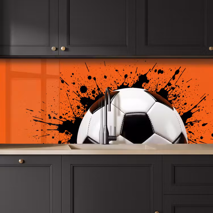 Schienale cucina - Calcio - Vernice - Sport - Arancione — 6