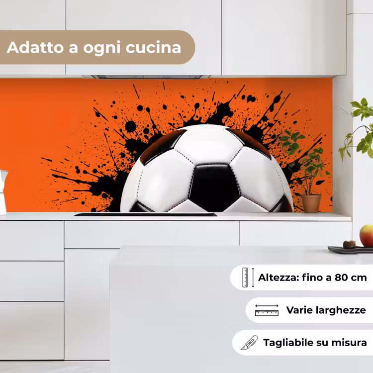 Schienale cucina - Calcio - Vernice - Sport - Arancione — 7