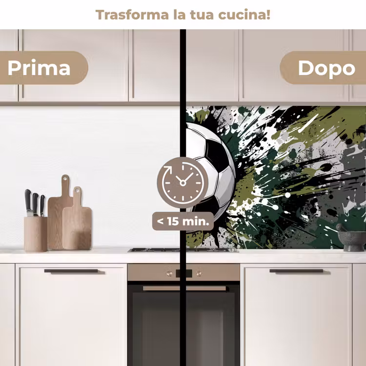 Schienale cucina - Calcio - Vernice - Spruzzi - Verde — 3