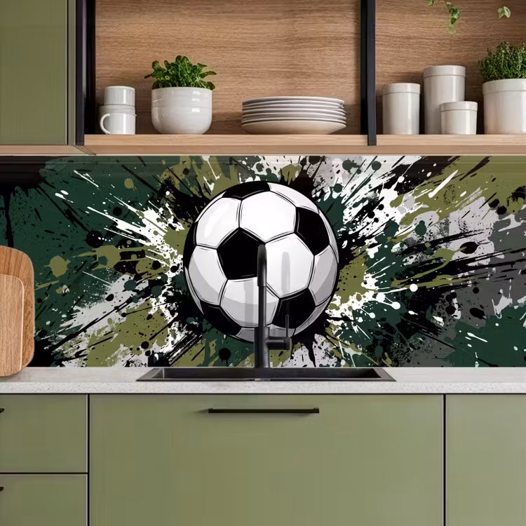 Schienale cucina - Calcio - Vernice - Spruzzi - Verde — 8