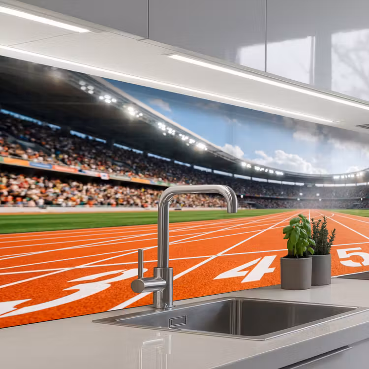 Schienale cucina - Sintelbaan - Stadio - Sport - Arancione — 2