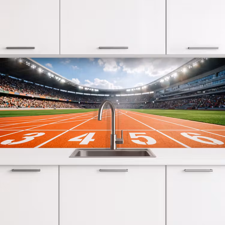 Schienale cucina - Sintelbaan - Stadio - Sport - Arancione — 4