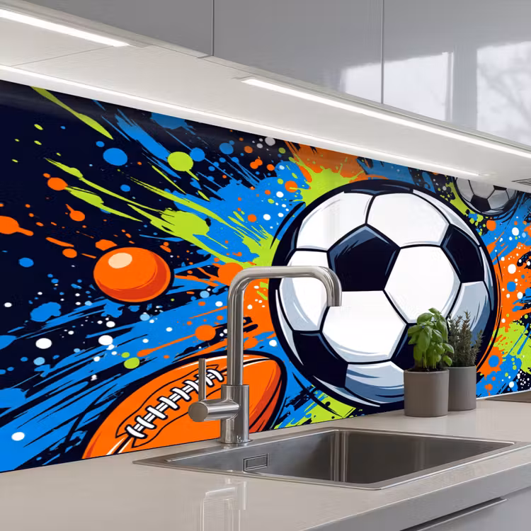 Schienale cucina - Sport - Palloni - Colorati — 2