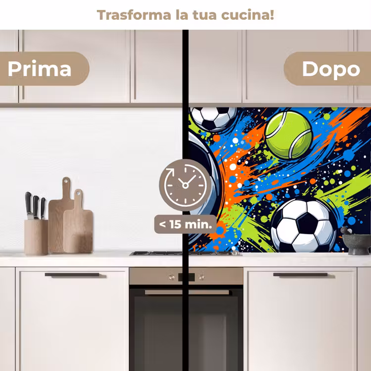 Schienale cucina - Sport - Palloni - Colorati — 3