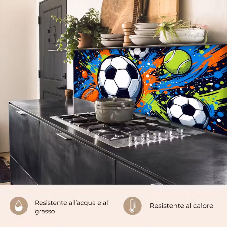 Schienale cucina - Sport - Palloni - Colorati — 5