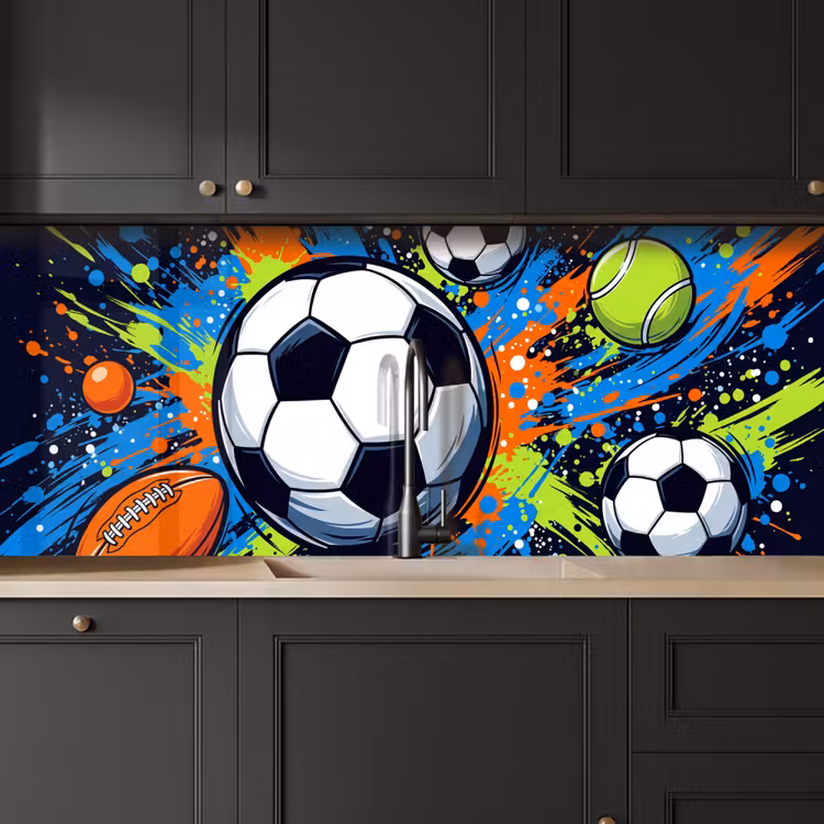 Schienale cucina - Sport - Palloni - Colorati — 6