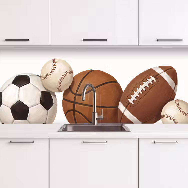 Schienale cucina - Sport - Palloni - Illustrazione — 4