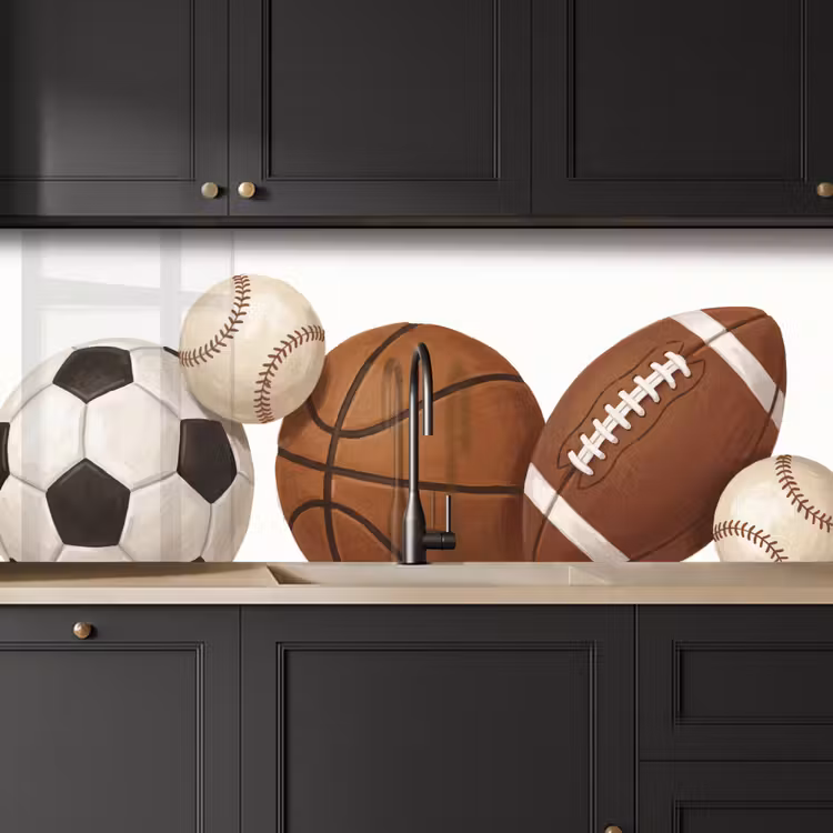 Schienale cucina - Sport - Palloni - Illustrazione — 6