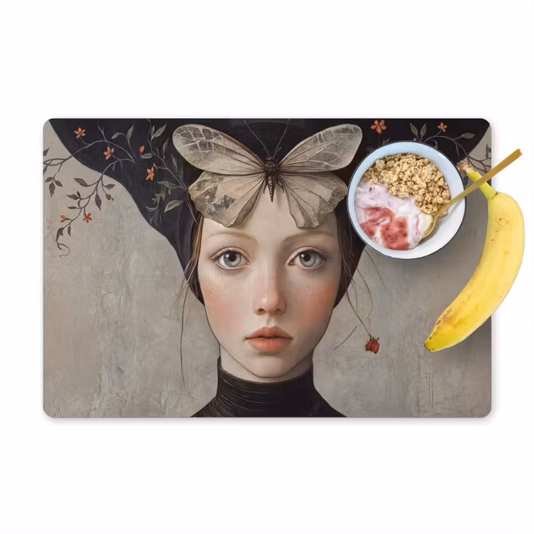 Tovaglietta – 6 pezzi - Donna - Farfalla - Arte - Classico - Muto — 1