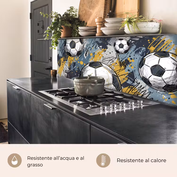 Schienale cucina - Calcio - Astratto - Sport - Colorato — 5