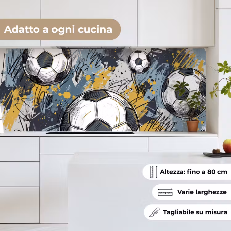 Schienale cucina - Calcio - Astratto - Sport - Colorato — 7