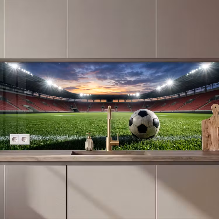 Schienale cucina - Calcio - Stadio - Sport - Verde — 1