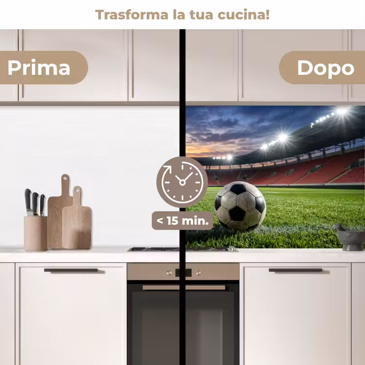 Schienale cucina - Calcio - Stadio - Sport - Verde — 3