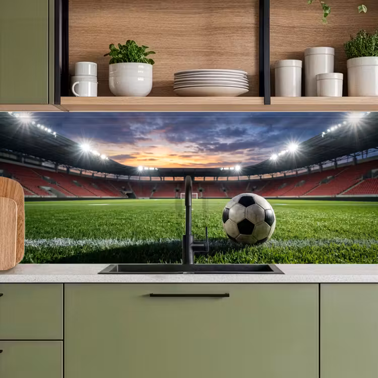 Schienale cucina - Calcio - Stadio - Sport - Verde — 8