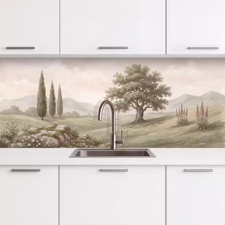Schienale cucina - Paesaggio collinare - Alberi - Natura - Verde — 4
