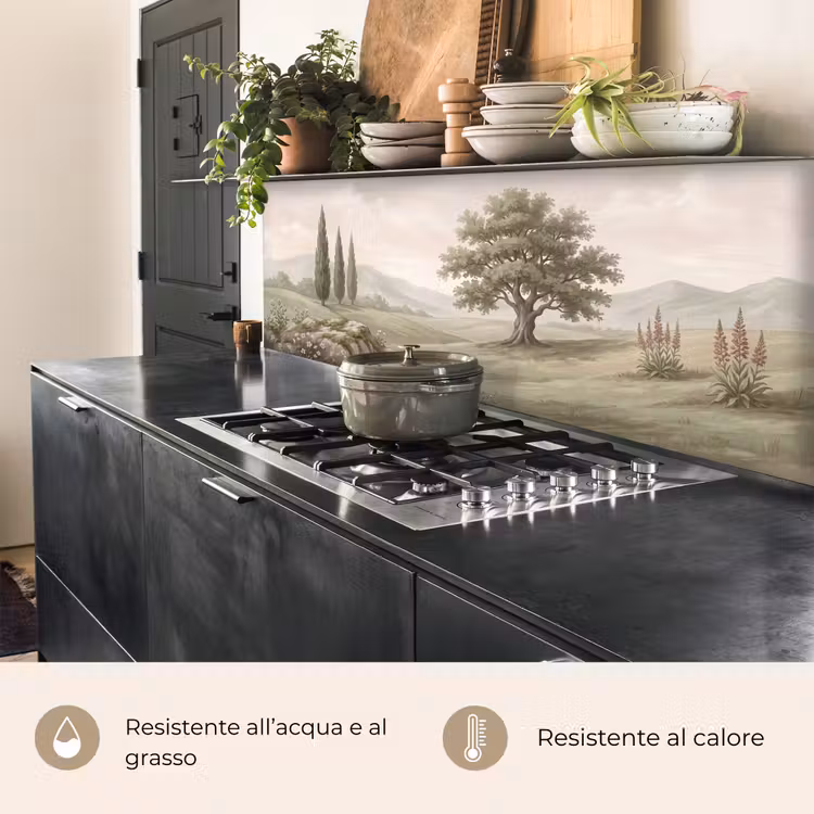 Schienale cucina - Paesaggio collinare - Alberi - Natura - Verde — 5