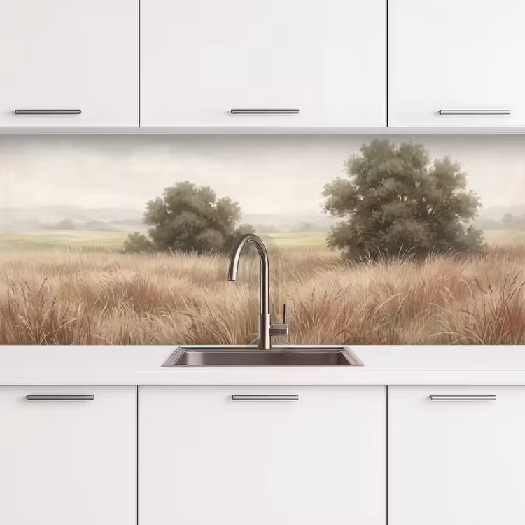 Schienale cucina - Paesaggio - Minimalista - Beige — 4