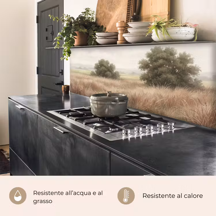 Schienale cucina - Paesaggio - Minimalista - Beige — 5