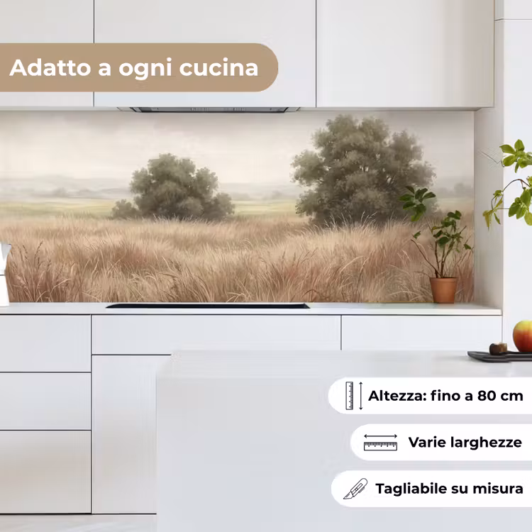 Schienale cucina - Paesaggio - Minimalista - Beige — 7