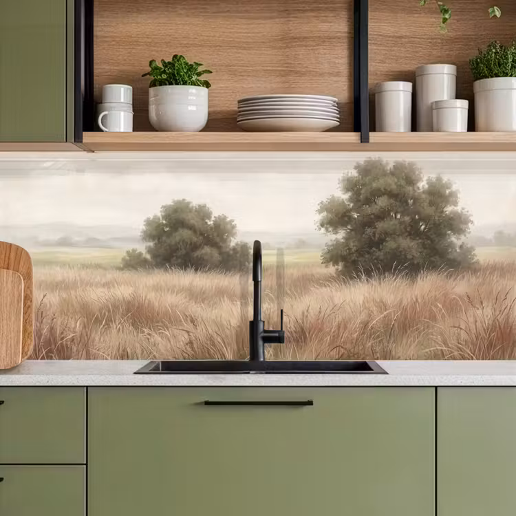 Schienale cucina - Paesaggio - Minimalista - Beige — 8