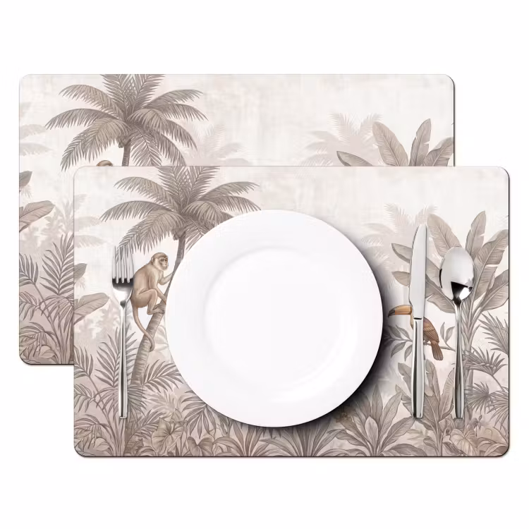 Tovaglietta – 6 pezzi - Giungla - Animali - Palme — 2