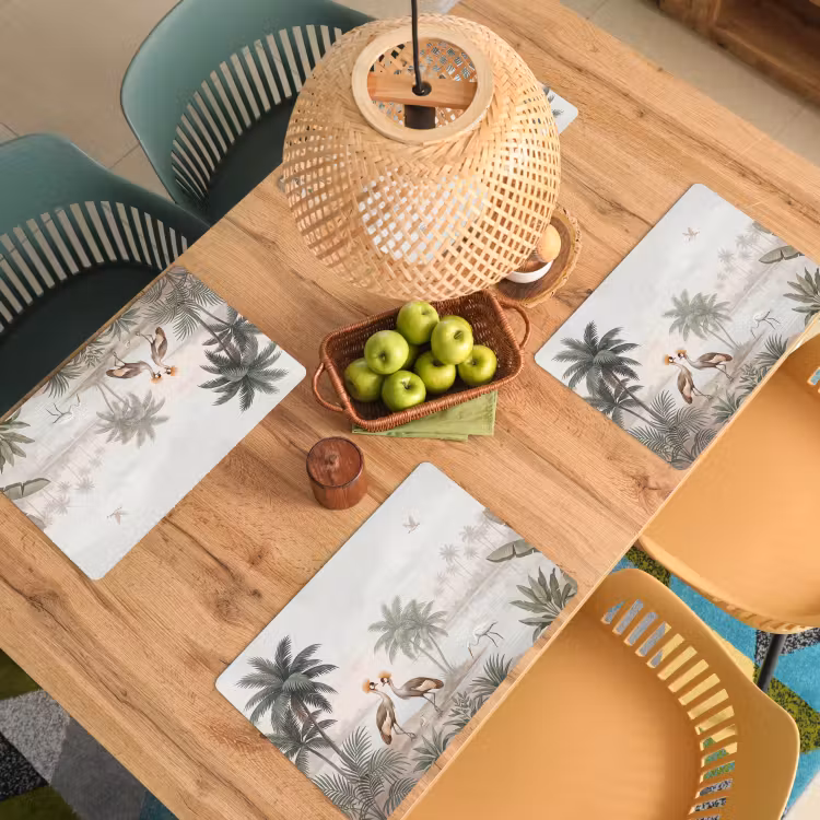 Tovaglietta – 6 pezzi - Gru - Palme - Tropicale — 3