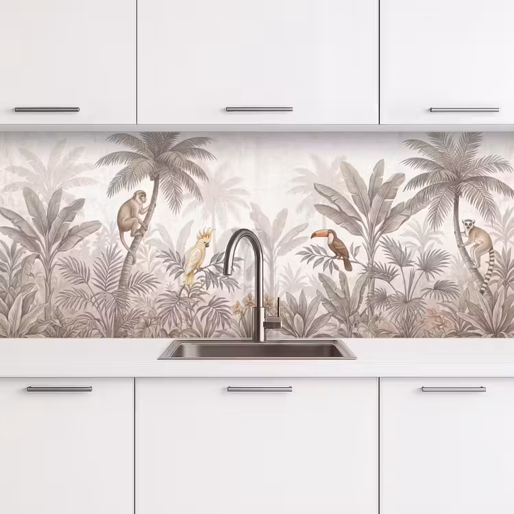 Schienale cucina - Giungla - Animali - Palme — 4