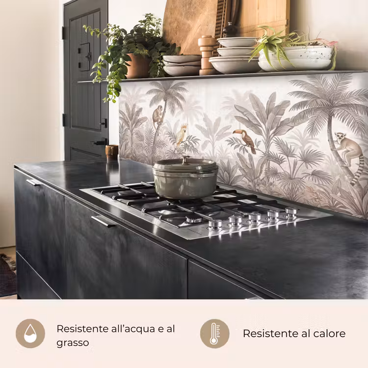 Schienale cucina - Giungla - Animali - Palme — 5