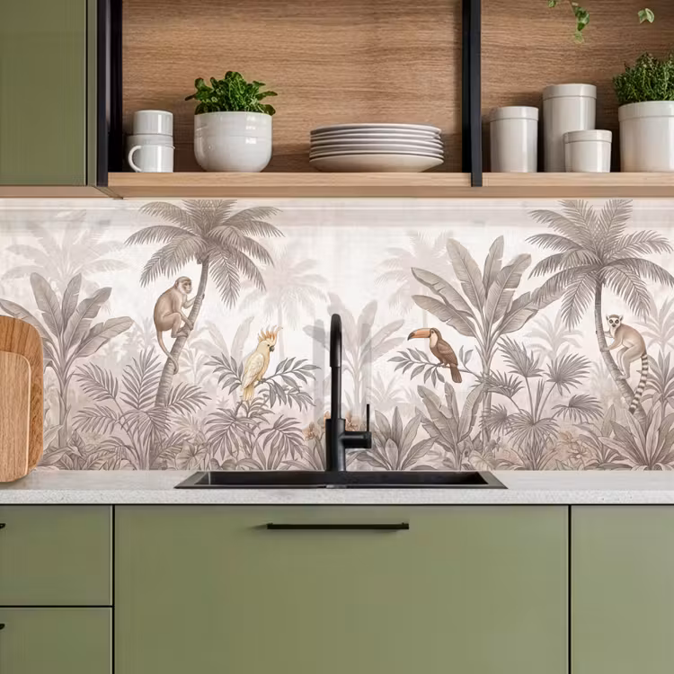 Schienale cucina - Giungla - Animali - Palme — 8