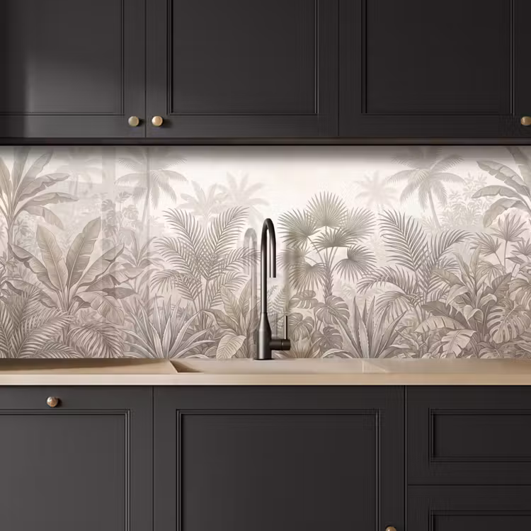 Schienale cucina - Giungla - Tropicale - Natura - Vintage - Beige — 6