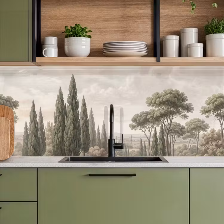 Schienale cucina - Valle - Foresta - Natura - Verde — 8