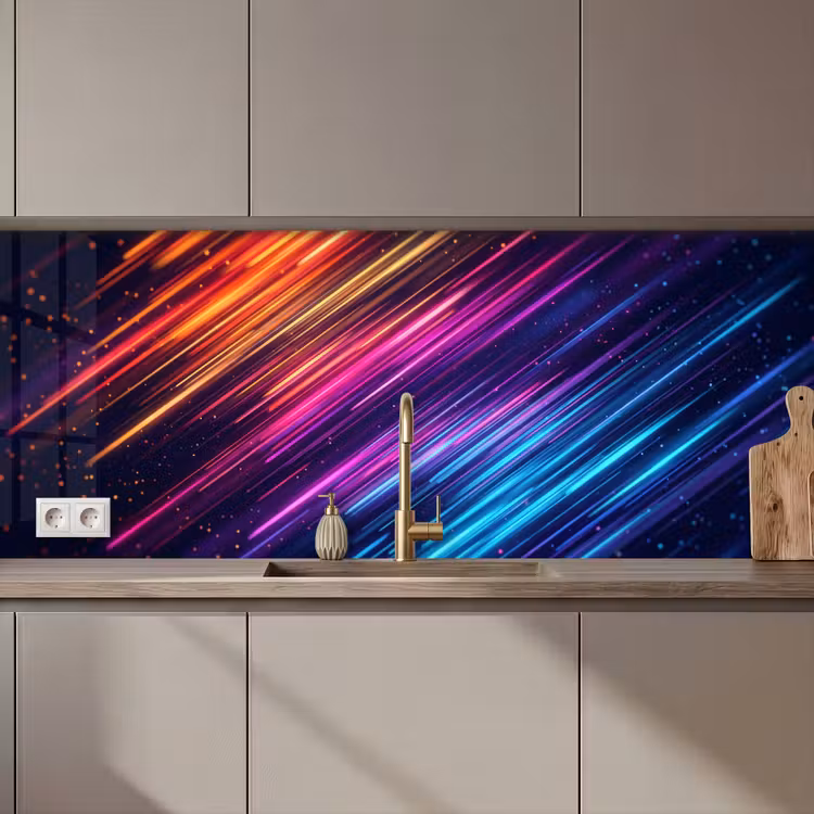 Schienale cucina - Velocità - Cosmo - Colorato — 1